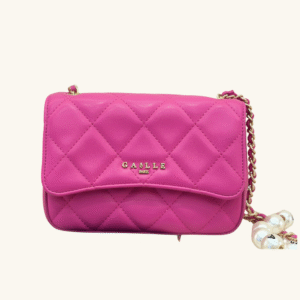 MINI SHOULDER STRAP ECOPELLE LISCIO MATELASSE' E PERLE