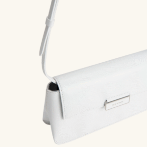 TILDA POCHETTE WHITE SEMI PATENT LEATHER
