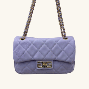 Gaëlle Paris – Bolsa mediana  de Ecopiel lila con Detalles Dorados