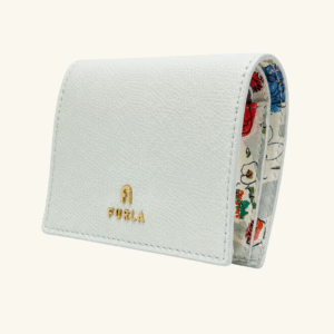 Furla- Camelia Compact Wallet – Mint Floral Edition